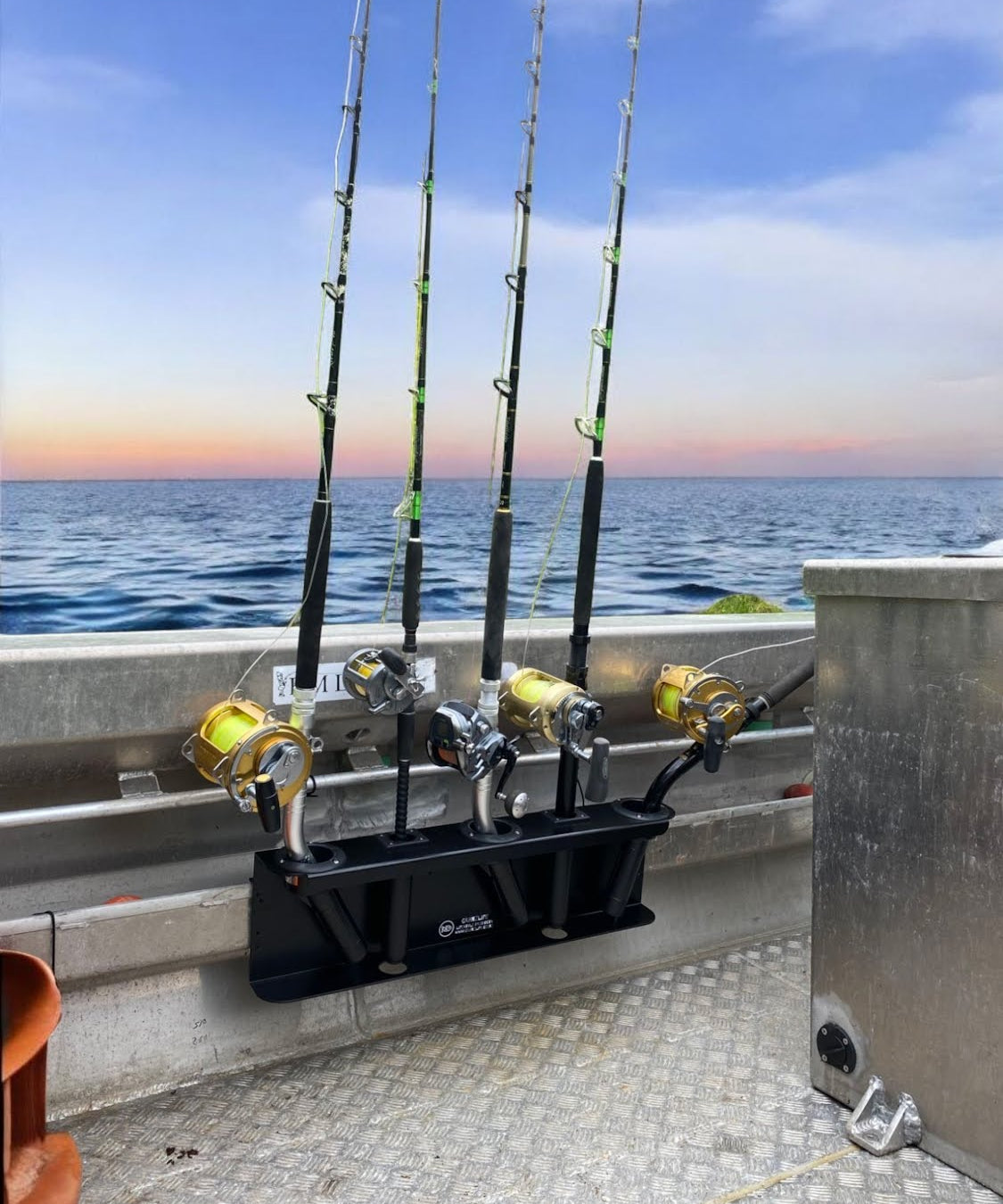 Game Bent Butt hold 3 game racks and two other rods horizontally - Ultimate Rod Racks NZ