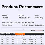 Teaser Project X J10 Slow Pitch Spin Rod 120g-260g - Gr8nzlife