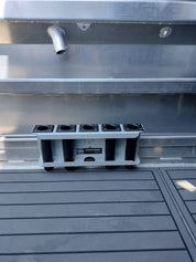 Senator Boats Ultimate Rod Racks re-designed for the Senator Boats for angled/straight pockets in Silver