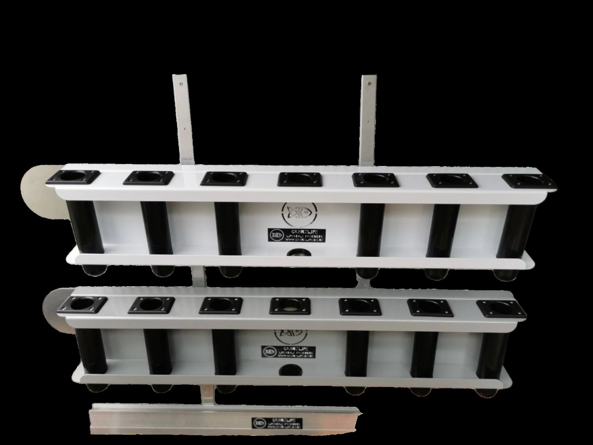7 Rod Rack Models with 150mm centres -Senator Boats Ultimate Rod Racks re-designed for the Senator Boats forbigger reels