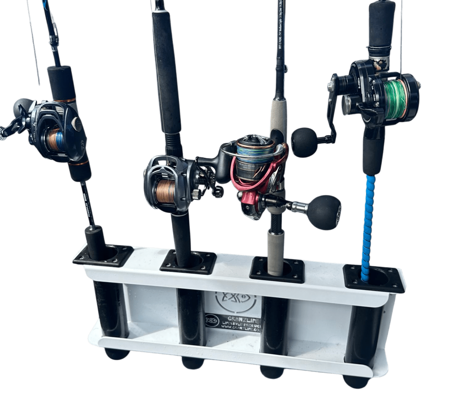 The 4 rod rack has 150mm centres and 550mm long Rod Racks - Ultimate Rod Racks NZ