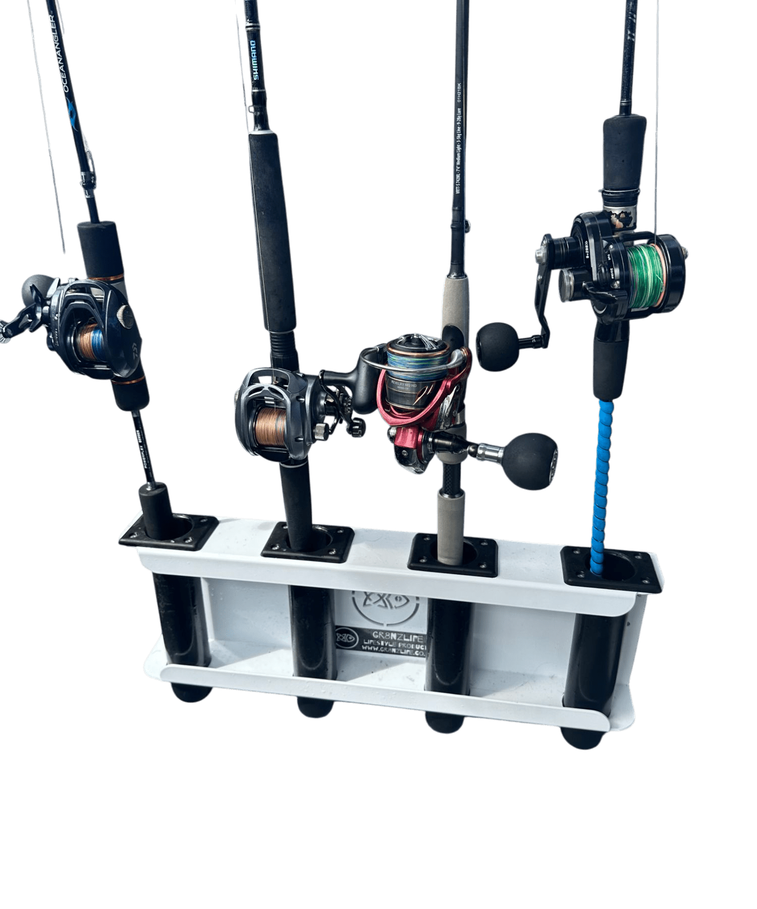The 4 rod rack has 150mm centres and 550mm long Rod Racks - Ultimate Rod Racks NZ