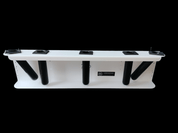 Game Rack XL -Rod Rack S4 designed for Big Game Fishing set ups designed to Hold up to 3 80w side by side and two Bent butts