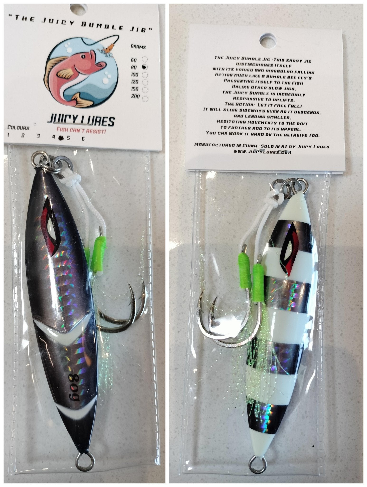 Juicy Bumble jig -Slow pitch Flutter Jig – Ultimate Rod Racks NZ
