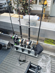 Removable 4 Rod Rack S4 - Ultimate Rod Racks NZ with 150mm centres set up for Senator angled Pockets