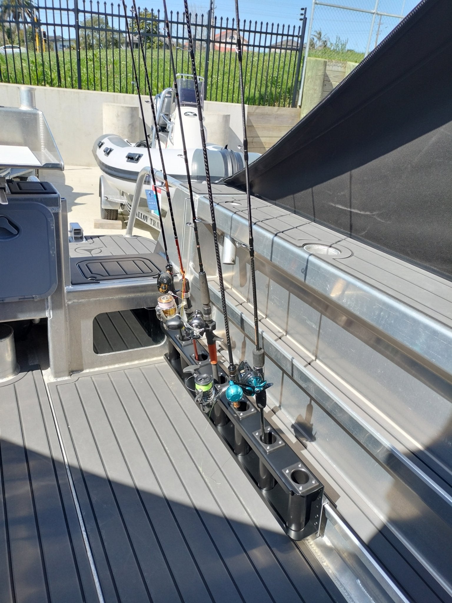 7 Rod Rack Models with 150mm centres -Senator Boats Ultimate Rod Racks re-designed for the Senator Boats forbigger reels