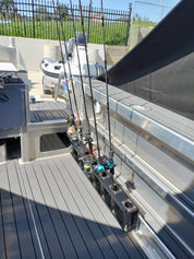 7 Rod Rack Models with 150mm centres -Senator Boats Ultimate Rod Racks re-designed for the Senator Boats forbigger reels