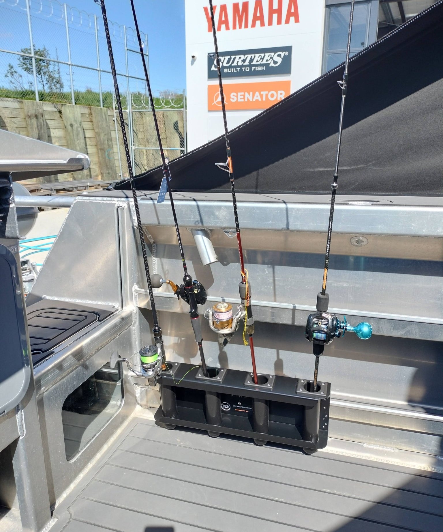Removeable 4 Rod Rack Models with 150mm centres -Senator Boats Ultimate Rod Racks re-designed for the Senator Boats
