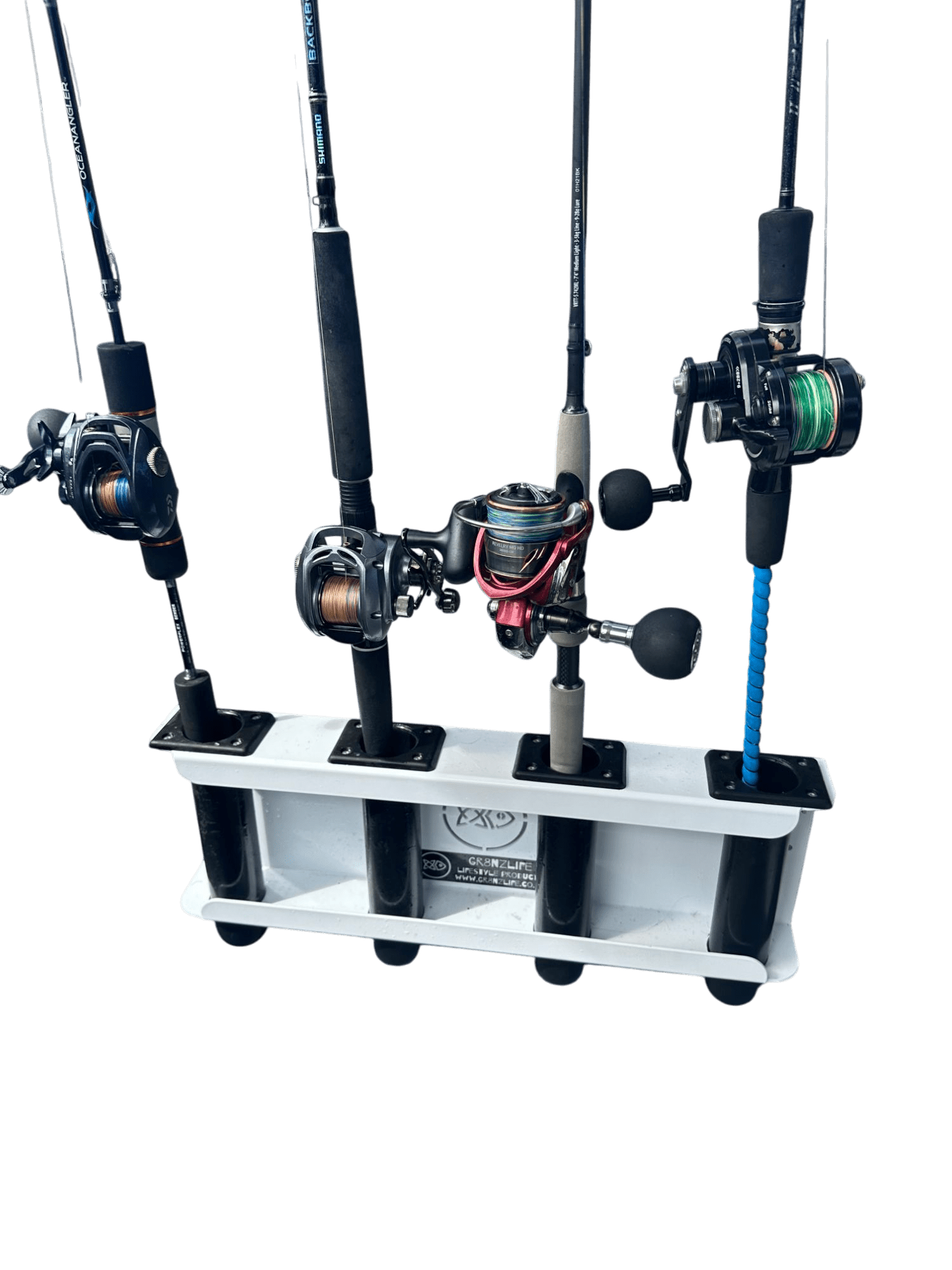 The 4 rod rack havs 150mm centres and 550mm long Stabicraft Rod Racks - Ultimate Rod Racks NZ