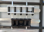 5 Rod Rack long HD - Series 4  - ultimate rod racks vs a std 5 rack shown side by side