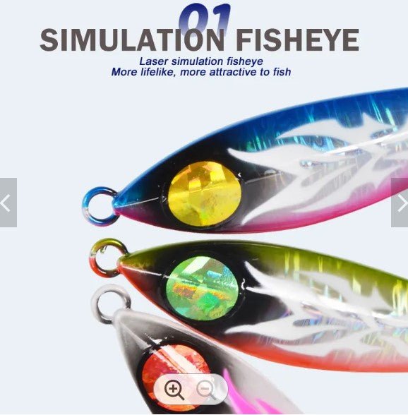 Fish 3D Eyes Saltwater Fishing Lure Metal Jig Lure - Gr8nzlife