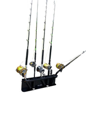 Game Bent Butt hold 3 game racks and two other rods horizontally - Ultimate Rod Racks NZ allowing to walk past