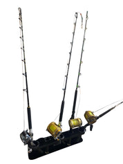 Game Bent Butt hold 3 game racks and two other rods horizontally - Ultimate Rod Racks NZ allowing to walk past with different set ups available
