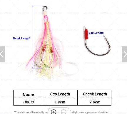 High Quality Jigging Lure Double Assist hook with Squid Skirt Luminous - Gr8nzlife