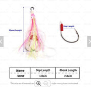 High Quality Jigging Lure Double Assist hook with Squid Skirt Luminous - Gr8nzlife