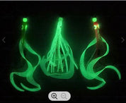 High Quality Jigging Lure Double Assist hook with Squid Skirt Luminous - Gr8nzlife