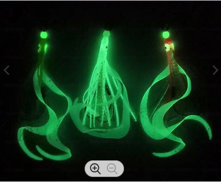 High Quality Jigging Lure Double Assist hook with Squid Skirt Luminous - Gr8nzlife