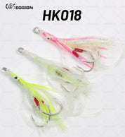 High Quality Jigging Lure Double Assist hook with Squid Skirt Luminous - Gr8nzlife