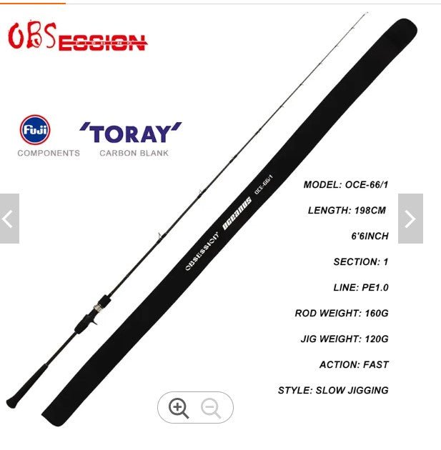 Oceanus Slow Jigging Rod PE1.0-4.0  Acid wrap - Ultimate Rod Racks NZ
We will get these in to order 3-4 weeks from factory