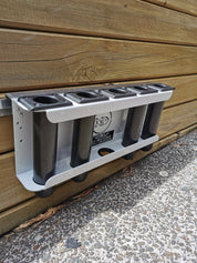 Removable 4 Rod Rack S4 - Ultimate Rod Racks NZ with 150mm centres with the wall mounting bracket