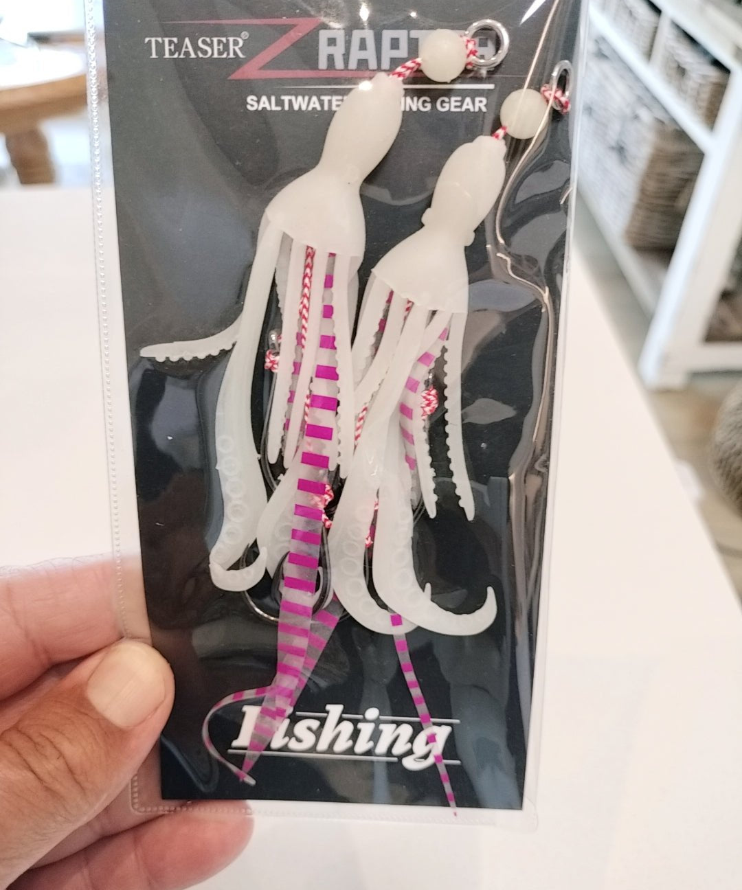 TPE Octy Raptor Z High Quality Jigging Lure Double Assist hook with Squid Skirt Luminous - Gr8nzlife