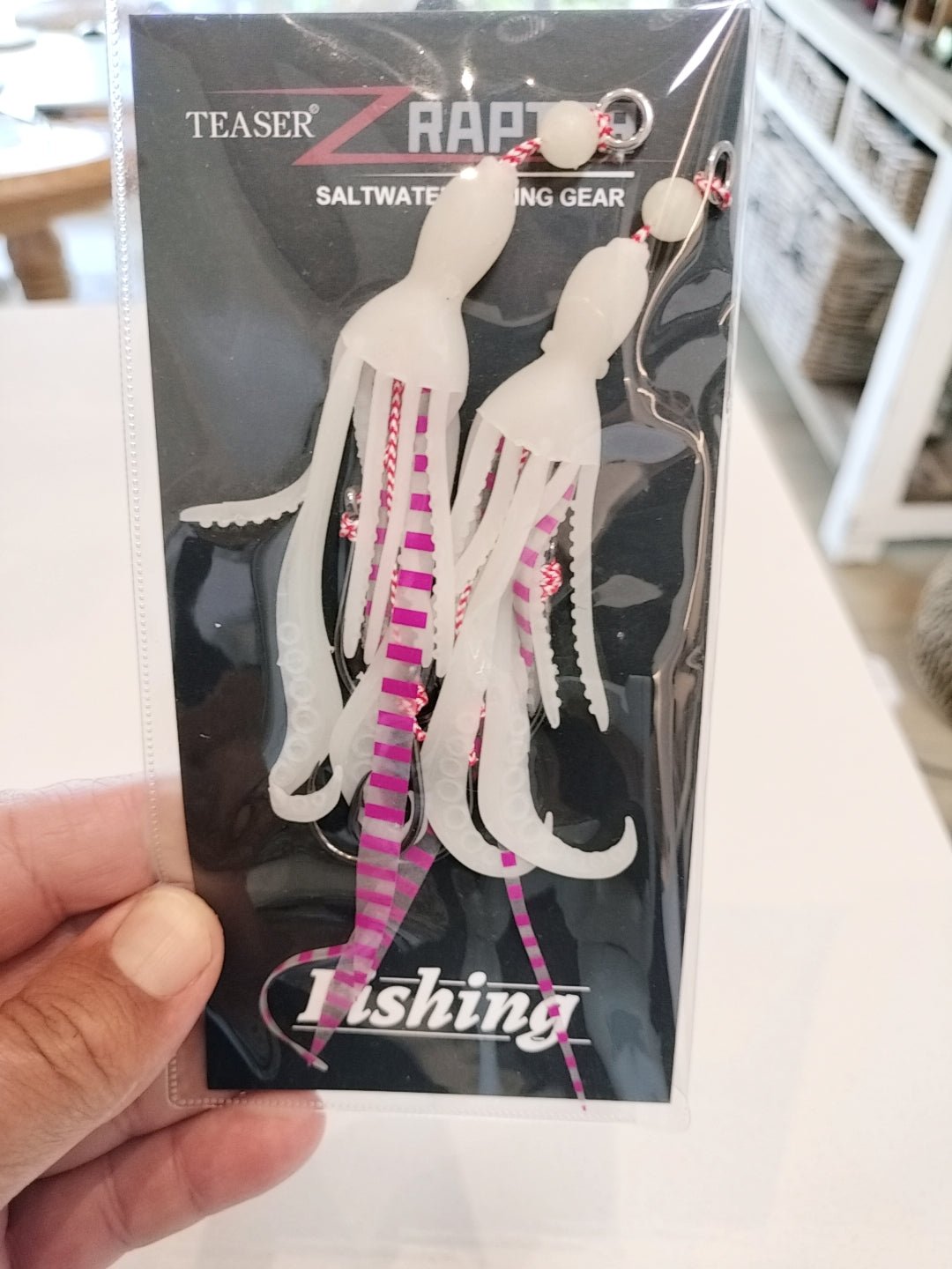 TPE Octy Raptor Z High Quality Jigging Lure Double Assist hook with Squid Skirt Luminous - Gr8nzlife