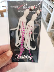 TPE Octy Raptor Z High Quality Jigging Lure Double Assist hook with Squid Skirt Luminous - Gr8nzlife